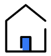 icon of a house for domain hosting, Leeds, West Yorkshire